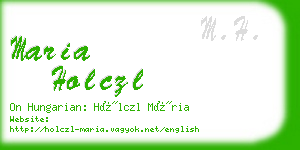 maria holczl business card